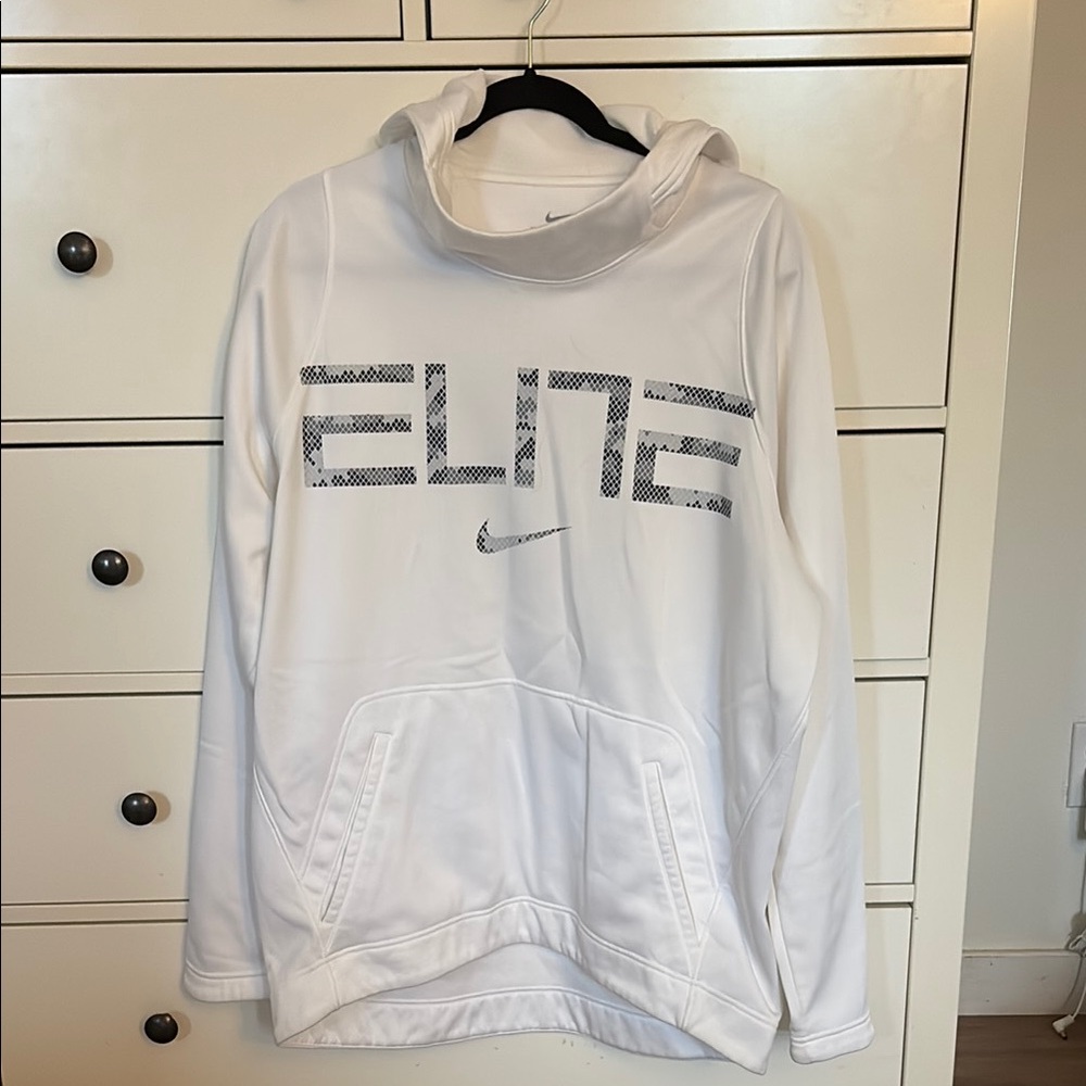 Nike White Elite Hoodie